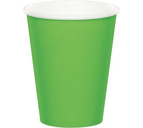 Unique Party Lime Groene Bekers 270ml | 14 stuks Unique Party Lime Groene Bekers 270ml | 14 stuks