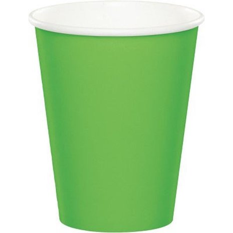 Unique Party Lime Green Cups 270ml | 14 pieces