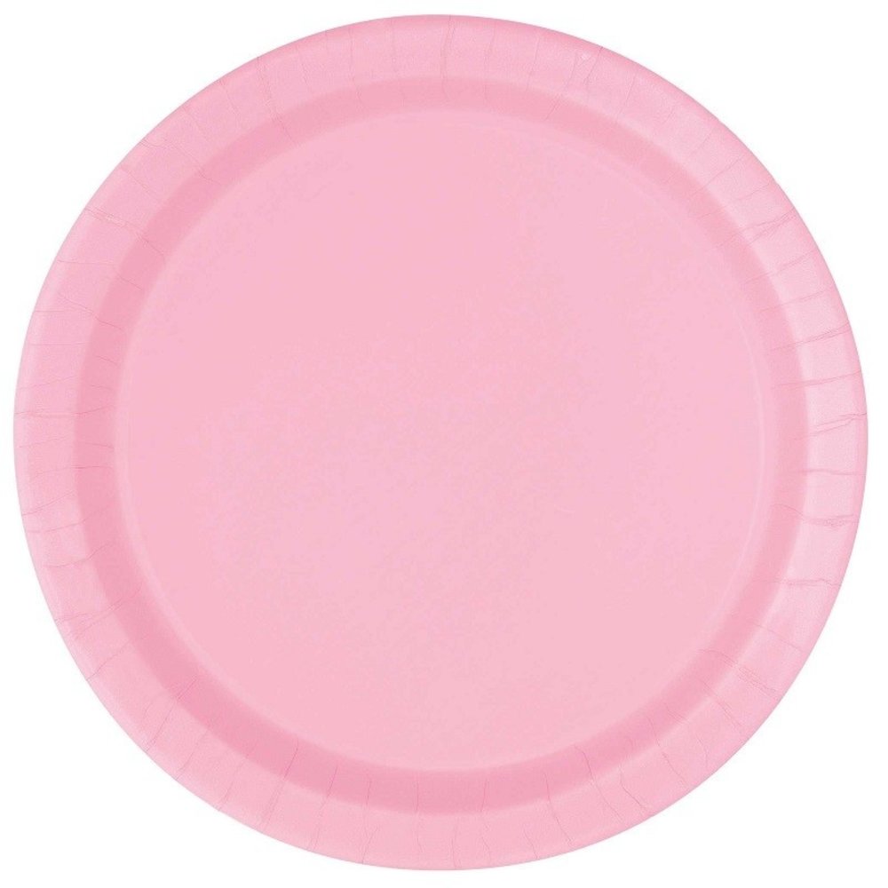 Unique Party Light Pink Plates 18cm | 8 pieces