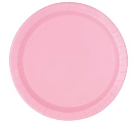 Unique Party Assiettes rose clair 18 cm | 8 pièces