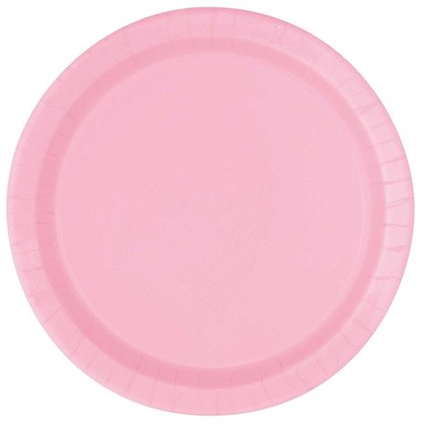 Unique Party Light Pink Plates 18cm | 8 pieces