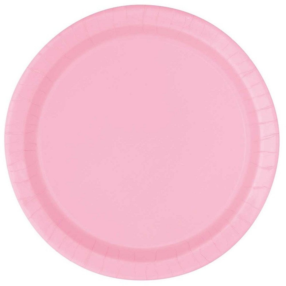 Unique Party Assiettes rose clair 23 cm | 16 pièces