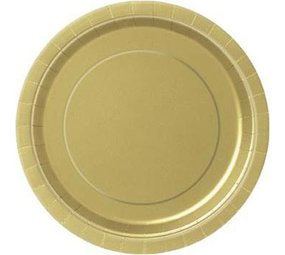 Unique Party Gold Plates 23cm | 16 pieces