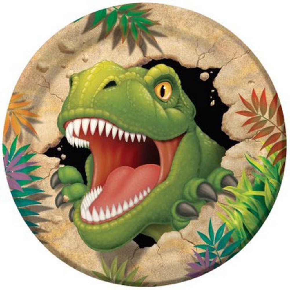 Creative Converting Plaques Dino Blast 23 cm | 8 pièces