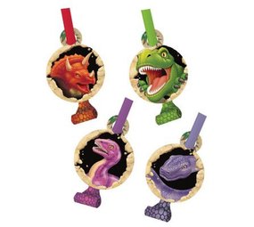 Creative Converting Dino Blast Roltongen | 8 stuks Creative Converting Dino Blast Roltongen | 8 stuks