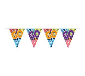 Folat Mini Vlaggenlijn Slinger 60 jaar Birthday Blocks 3mtr | per stuk Folat Mini Vlaggenlijn Slinger 60 jaar Birthday Blocks 3mtr | per stuk
