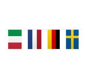 WeFiesta Europe Square Flag Garland 10 meters | per piece