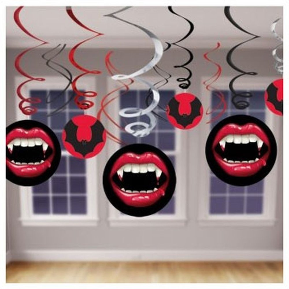 Amscan Decoratie swirl Horror 12-delig