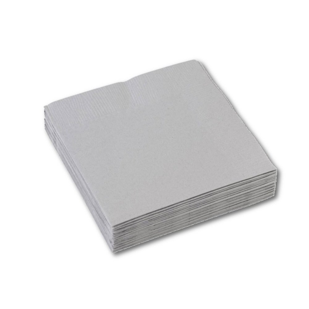 Unique Party Serviettes argentées 25x25cm | 20 pièces