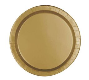 Unique Party Gouden Borden 23cm | 8 stuks Unique Party Gouden Borden 23cm | 8 stuks