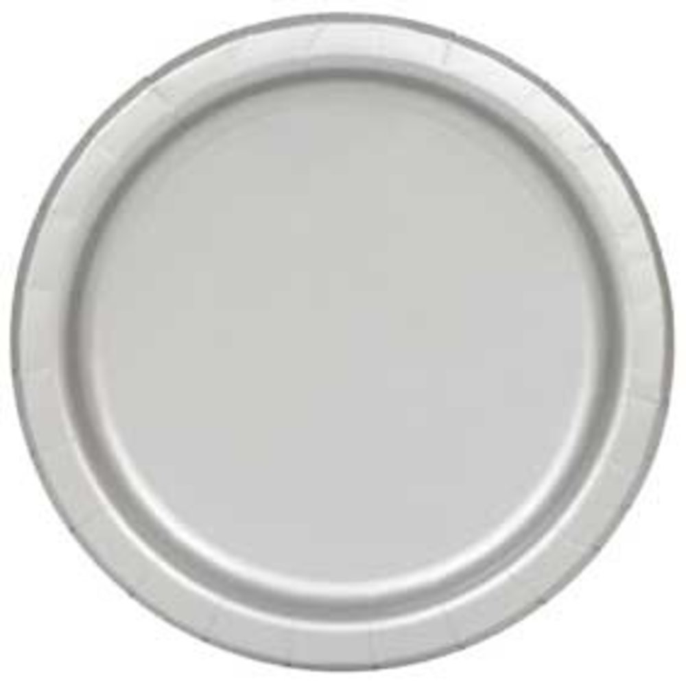 Unique Party Silver Plates 23cm | 8 pieces