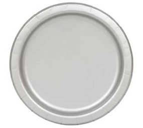Unique Party Silver Plates 23cm | 8 pieces