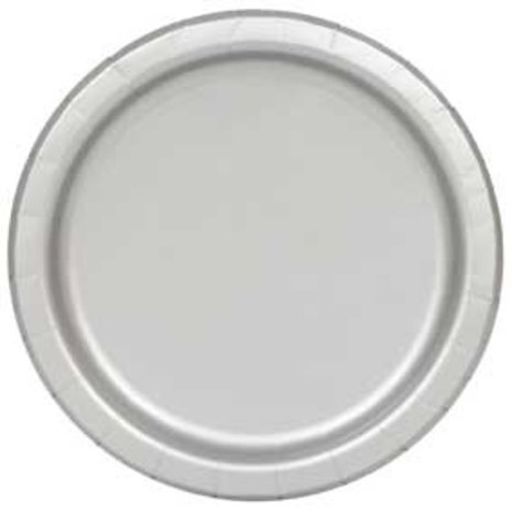 Unique Party Silver Plates 23cm | 8 pieces