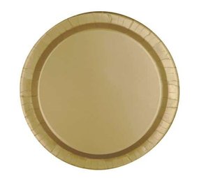 Unique Party Gouden Borden 18cm | 8 stuks Unique Party Gouden Borden 18cm | 8 stuks