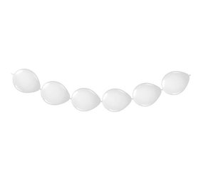 Folat Weiße Knotenballons 30 cm | 8 Stück