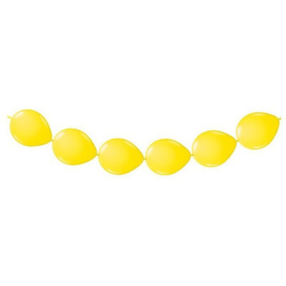 Folat Gelbe Knotenballons 30 cm | 8 Stück