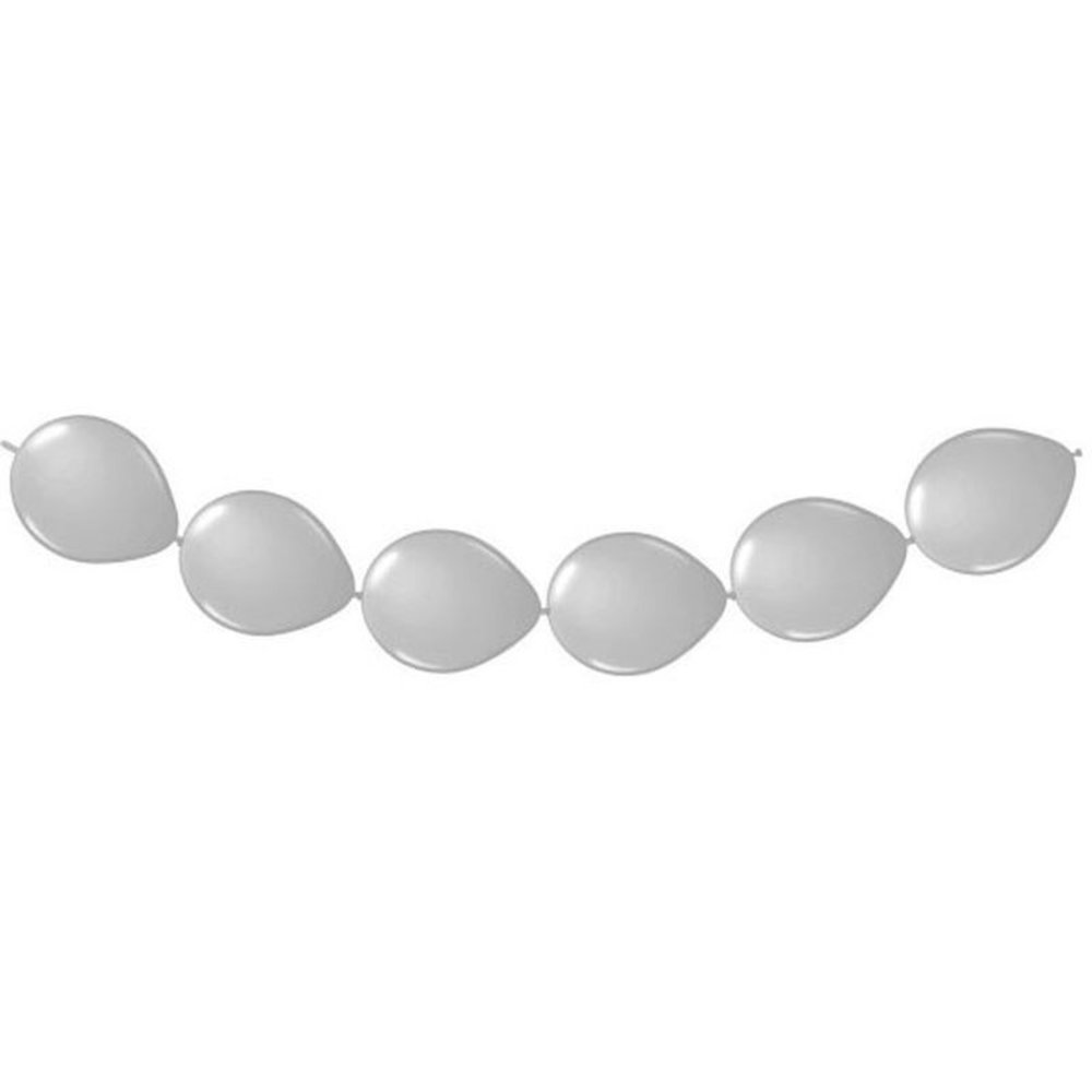 Folat Ballons nœud argenté 30 cm | 8 pièces