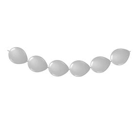 Folat Silberne Knotenballons 30 cm | 8 Stück