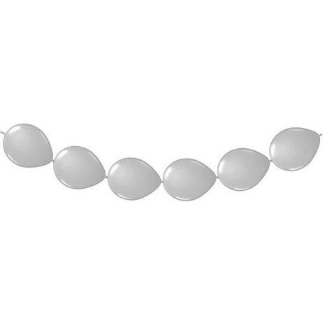 Folat Zilveren Knoopballonnen 30cm | 8 stuks Folat Zilveren Knoopballonnen 30cm | 8 stuks
