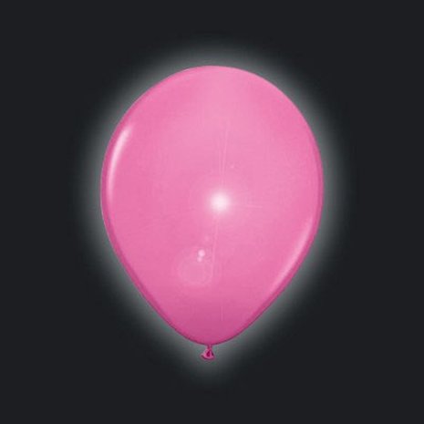 Ballon LED rose clair (lot de 5)