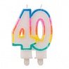 Folat 40th Birthday Candle Glitter Colored Folat 40th Birthday Candle Glitter Colored