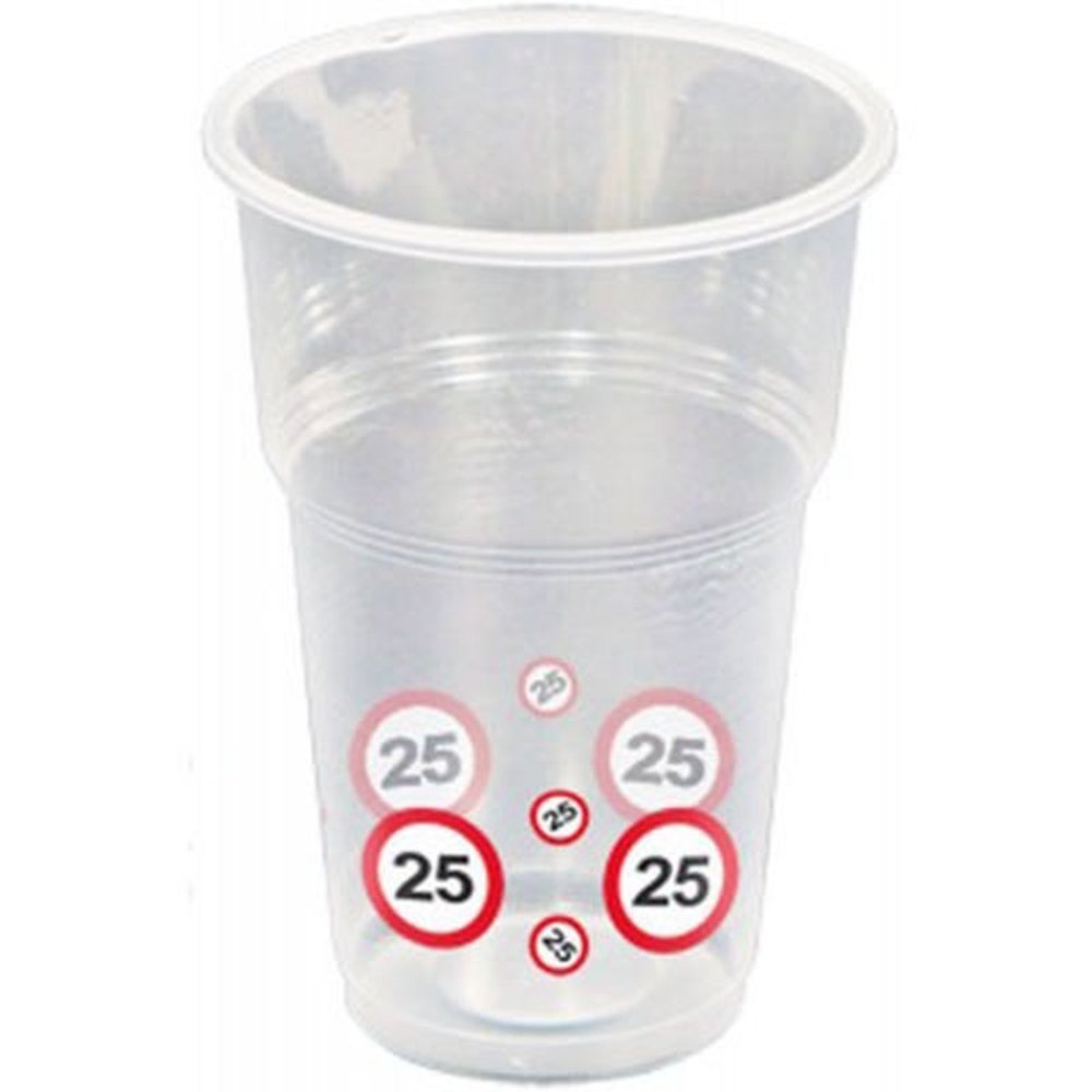 Folat Tasse Panneau de Signalisation 25 ans | 10 pièces