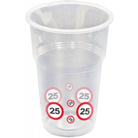 Folat Tasse Panneau de Signalisation 25 ans | 10 pièces