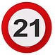 Bord Verkeersbord 21 jaar | 8 stuks Bord Verkeersbord 21 jaar | 8 stuks