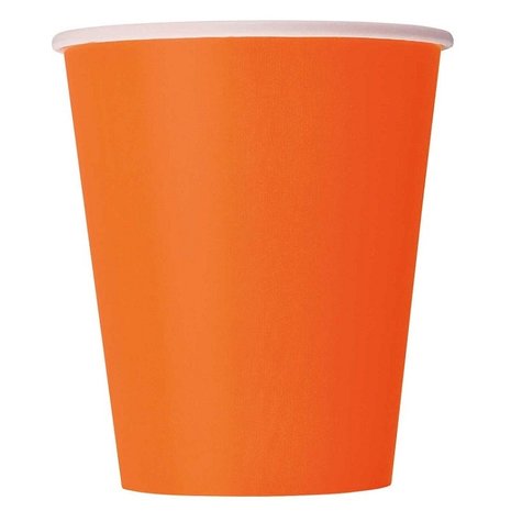Unique Party Gobelets orange 270 ml | 14 pièces