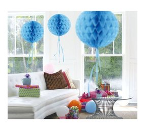 Tuf-Tuf Honeycomb bal lichtblauw 30cm | per stuk Tuf-Tuf Honeycomb bal lichtblauw 30cm | per stuk