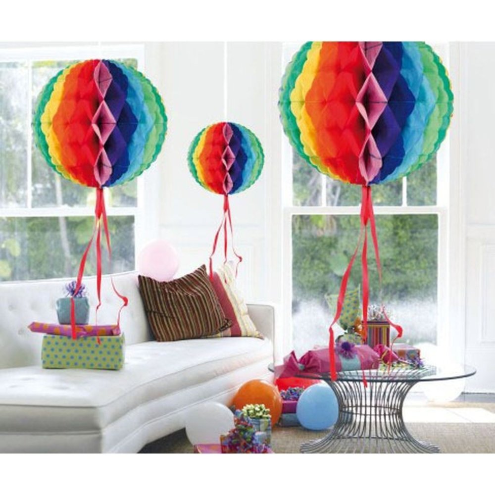 Boule alvéolée multicolore, 3 pièces