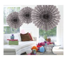 Honeycomb waaier zilver 45cm | per stuk Honeycomb waaier zilver 45cm | per stuk