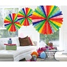 Multicolored honeycomb fan 45cm each