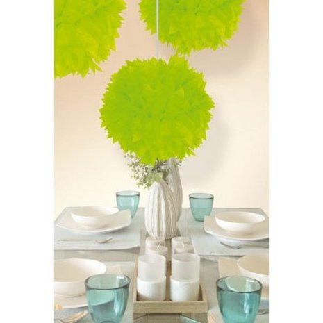 Folat Pompom Neon Groen 30cm | per stuk Folat Pompom Neon Groen 30cm | per stuk