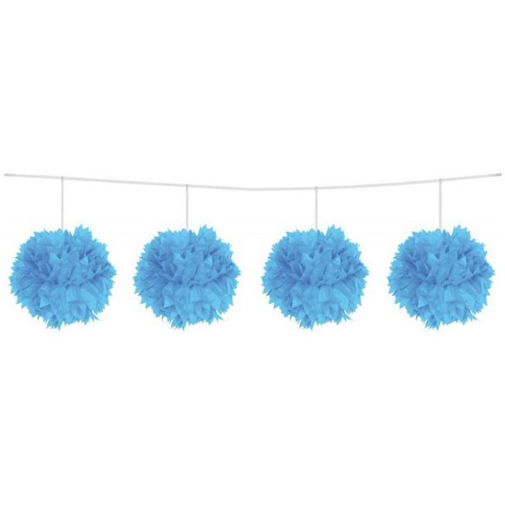 Folat Pompom Garland Light Blue 3 meters | per piece