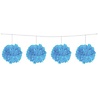 Folat Guirlande de pompons bleu clair 3 mètres | à l'unité Folat Guirlande de pompons bleu clair 3 mètres | à l'unité