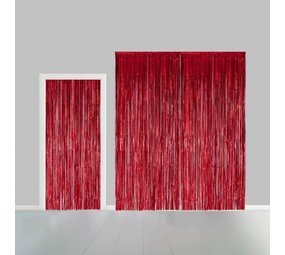 WeFiesta Red Foil Door Curtain 100x240cm | per piece
