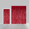 WeFiesta Rideau de porte rouge métallisé 100 x 240 cm | à l'unité