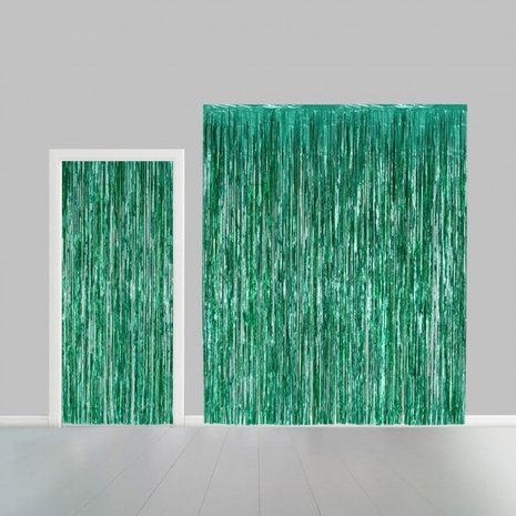 WeFiesta Rideau de porte vert métallisé 100 x 240 cm | à l'unité