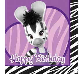 Servet Zou Girl paars 16 stuks Servet Zou Girl paars 16 stuks