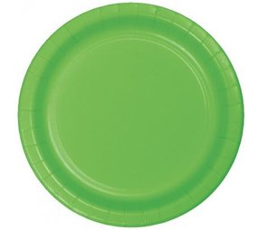 Unique Party Lime Groene Borden 23cm | 8 stuks Unique Party Lime Groene Borden 23cm | 8 stuks