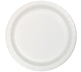 Unique Party Assiettes blanches 23 cm | 8 pièces