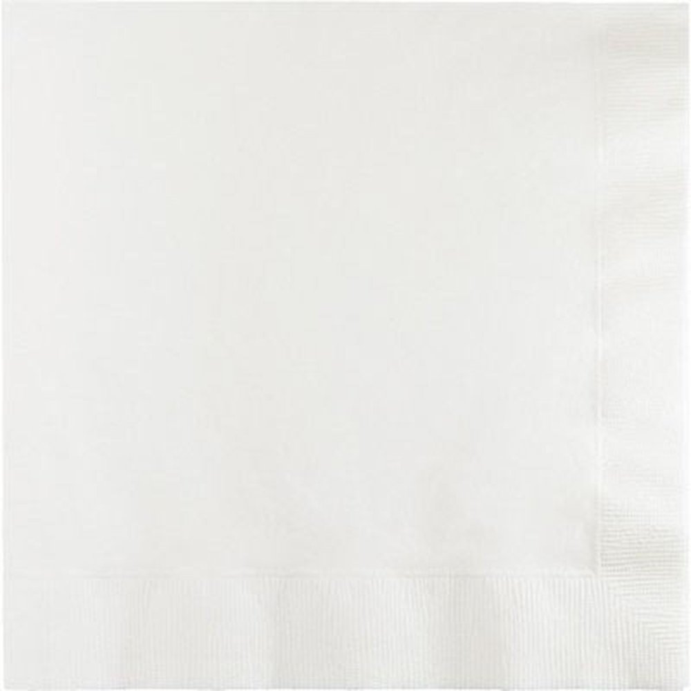 Amscan Serviettes blanches 33 x 33 cm | 20 pièces