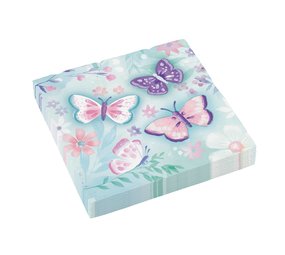Riethmüller Servetten Vlinders 33x33cm | 16 stuks Riethmüller Servetten Vlinders 33x33cm | 16 stuks