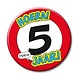 Button XL 5 jaar Verkeersbord Button XL 5 jaar Verkeersbord