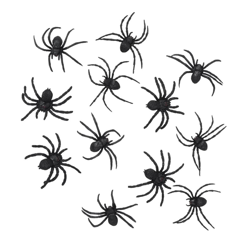 Boland Fake Spiders Black 5x6cm | 12 pieces