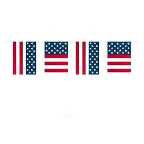 Guirlande de drapeaux carrés des États-Unis