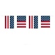 Quadratische USA-Flaggen-Wimpelkette