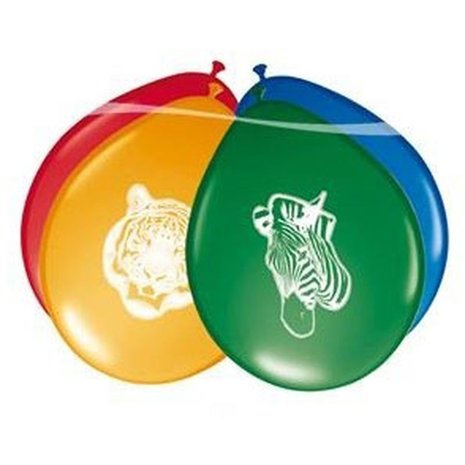 Folat Safari-Partyballons 30 cm | 8 Stück