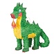 Boland Piñata dragon 3D sur pied, verte et jaune